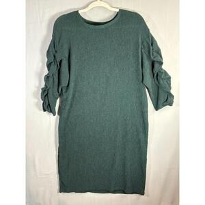 Zara Trafaluc Ruched Dress 3/4 Sleeves tagged sz S Made in Turkey *READ about Sz